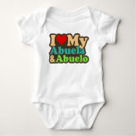 I Love My Abuela And Abuelo Baby Bodysuit at Zazzle