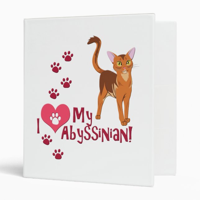 I Love My Abyssinian! Binder (Front/Inside)