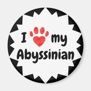 I Love My Abyssinian Cat Magnet