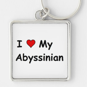 I Love My Abyssinian Keychain
