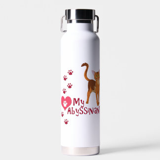 I Love My Abyssinian! Water Bottle
