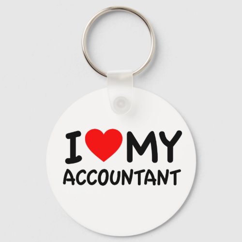 I Love My Accountant Keychain
