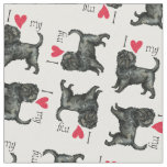 I Love my Affenpinscher Fabric