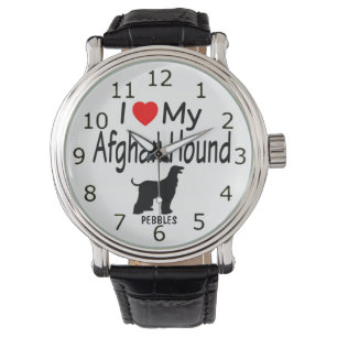 I Love My Afghan Hound Dog Watch