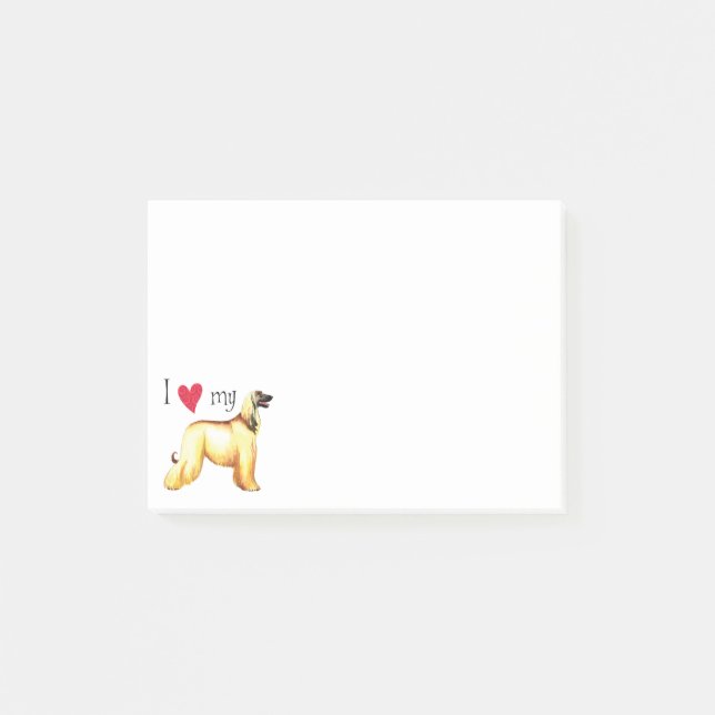 I Love my Afghan Hound Post-it Notes (Front)