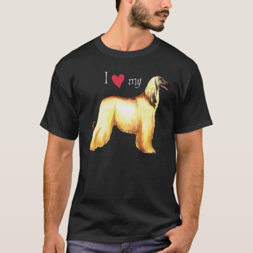 I Love my Afghan Hound T_Shirt