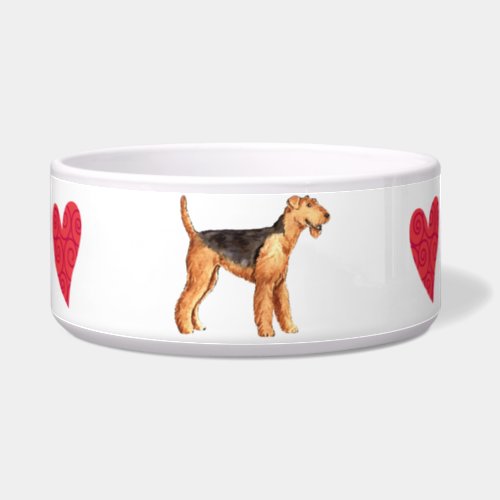 I Love my Airedale Bowl