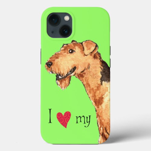 I Love my Airedale iPhone 13 Case