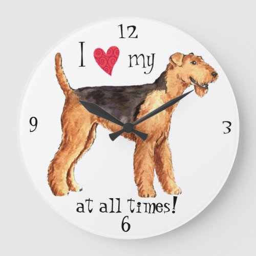 I love my Airedale Large Clock