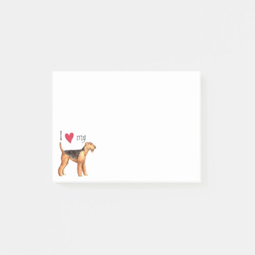 I Love my Airedale Post_it Notes