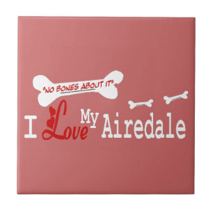 I Love My Airedale Terrier Ceramic Tile