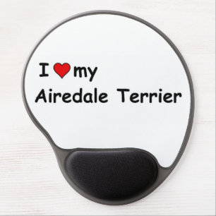 I Love My Airedale Terrier Gel Mouse Pad