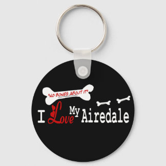 I Love My Airedale Terrier Keychain
