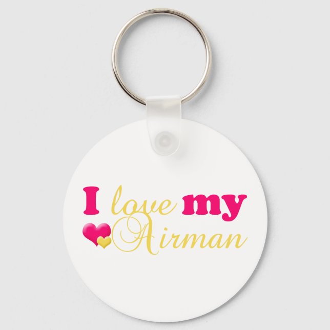 I love my Airman keychain (Front)