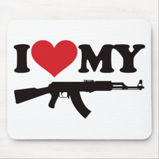 I Love My AK47 Mouse Pad