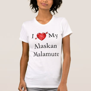 I Love My Alaskan Malamute 2 T-Shirt