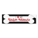 I Love My Alaskan Malamute Dog Breed Bumper Sticker