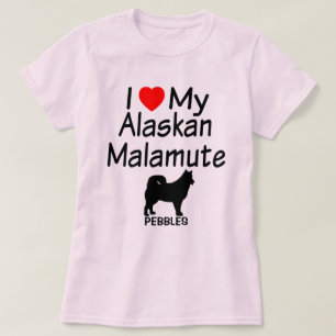 I Love My Alaskan Malamute Dog T-Shirt