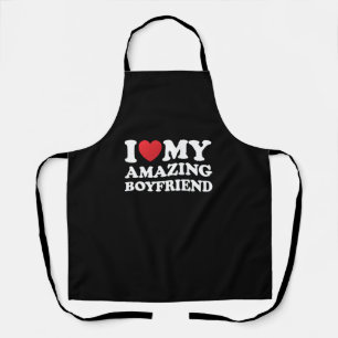 I Love My Amazing Boyfriend I Heart My Hot Bf Apron