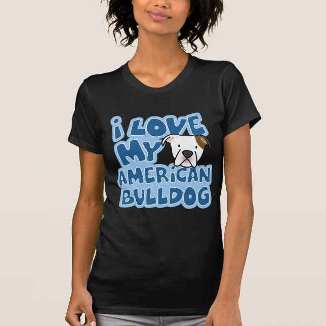 I Love My American Bulldog Women's Twofer Shirt (Front)