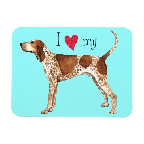 I Love my American English Coonhound Magnet