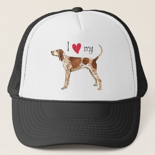 I Love my American English Coonhound Trucker Hat