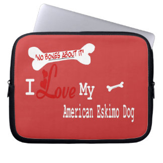 I Love My American Eskimo Dog Laptop Sleeve