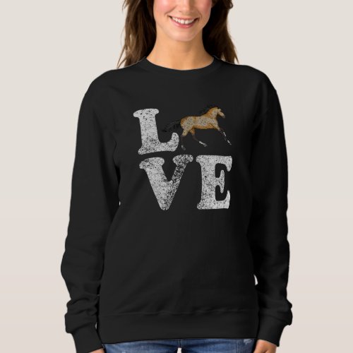 I Love My American Quarter Horse Horseback Riding Sweatshirt