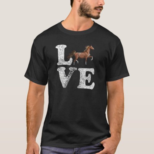 I Love My American Saddlebred Horse Horseback Ridi T_Shirt