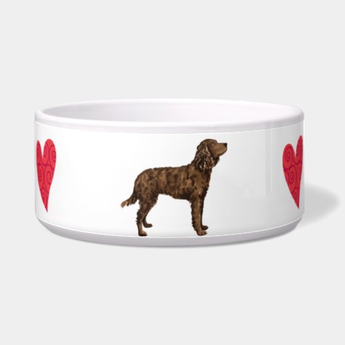 I Love my American Water Spaniel Bowl