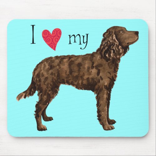I Love my American Water Spaniel Mouse Pad