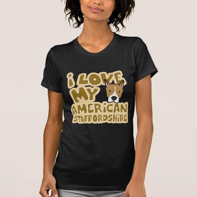 I Love My AmStaff Women's Twofer Shirt (Front)