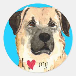 I Love my Anatolian Shepherd Classic Round Sticker