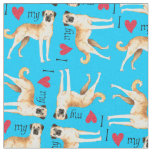 I Love my Anatolian Shepherd Dog Fabric