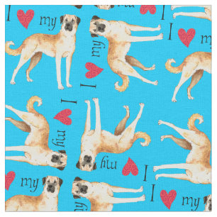 I Love my Anatolian Shepherd Dog Fabric