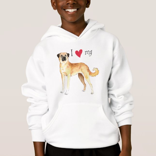I Love my Anatolian Shepherd Hoodie (Front)