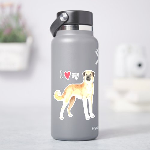 I Love my Anatolian Shepherd Vinyl Sticker