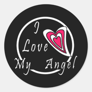 I love my Angel Classic Round Sticker