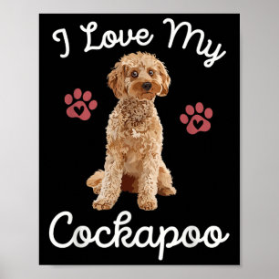 I Love My Apoo Dog Mom Funny Quote Pet Owner Art G Poster