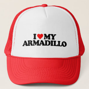 I LOVE MY ARMADILLO TRUCKER HAT