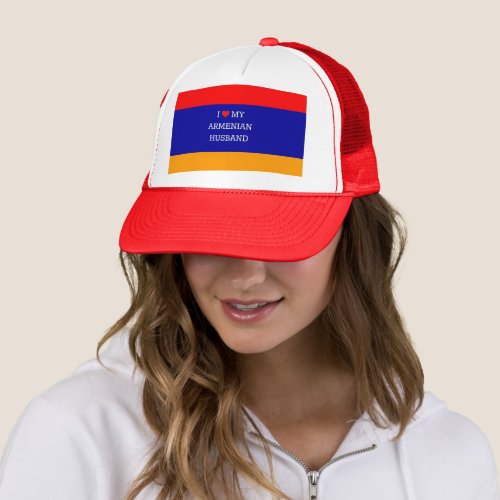 I Love My Armenian Husband Trucker Hat