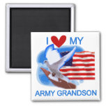 I Love My Army Grandson Tshirts and Gifts Magnet