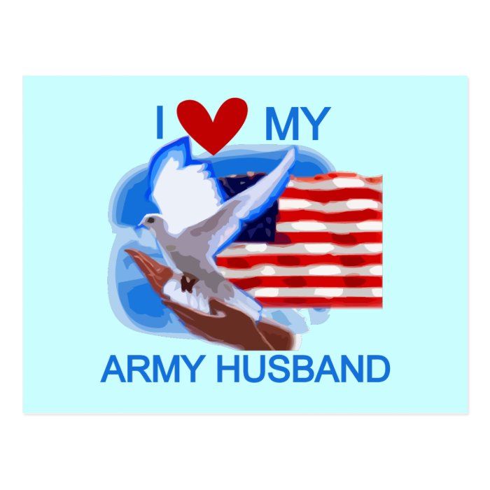 I Love My Army Husband tshirts and Gifts Post Card