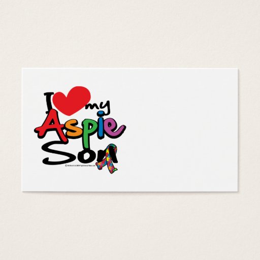 Customizable I Love My Aspie Son Business Card