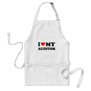 I Love My Auditor Adult Apron
