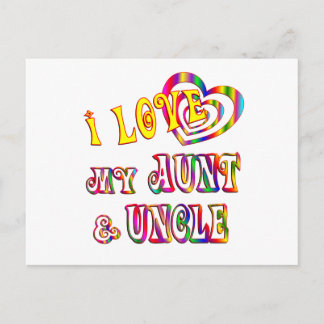I love My Aunt and Uncle Postcard
