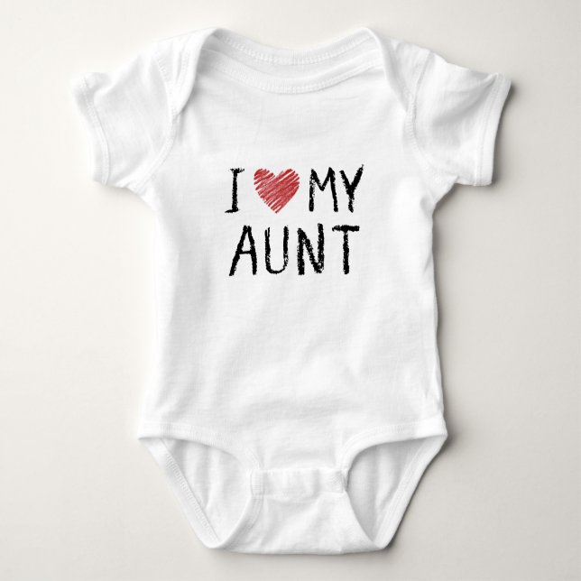 I Love My Aunt Baby Bodysuit (Front)