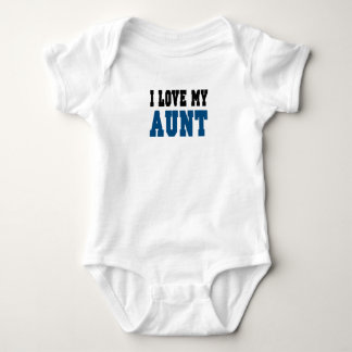 I Love My Aunt  (blue) Baby Bodysuit