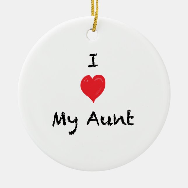 I Love my Aunt Custom 2 Sided Photo Ornament (Front)