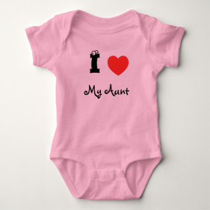 I Love My Aunt  Cute Baby Bodysuit